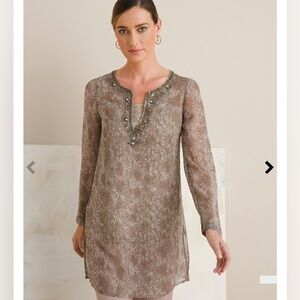 Chicos Size 0 Snake Print Tunic